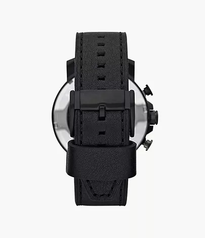 Fossil Herrenuhr Nate Leder Schwarz