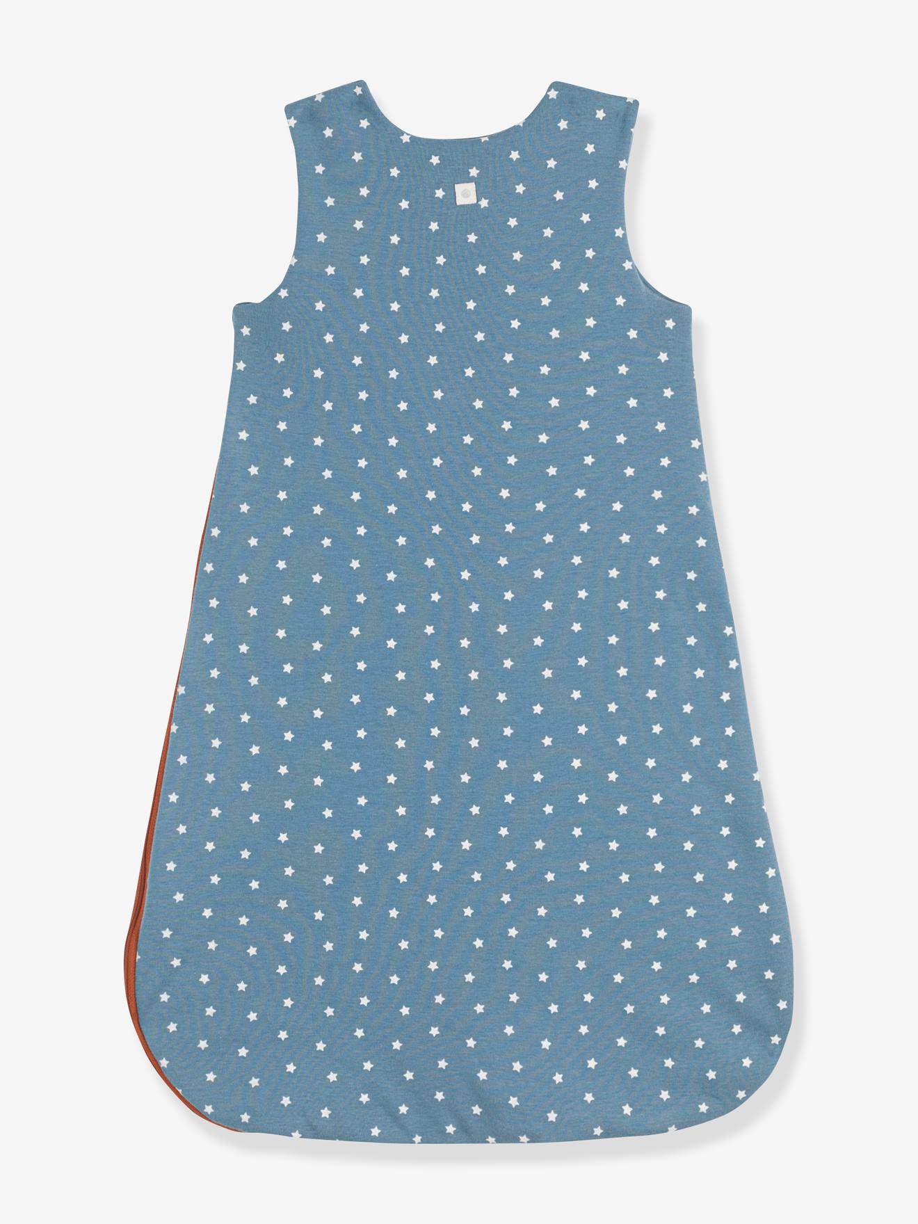 Petit Bateau Ärmelloser Baby Schlafsack aus Bio-Baumwolle PETIT BATEAU - blau