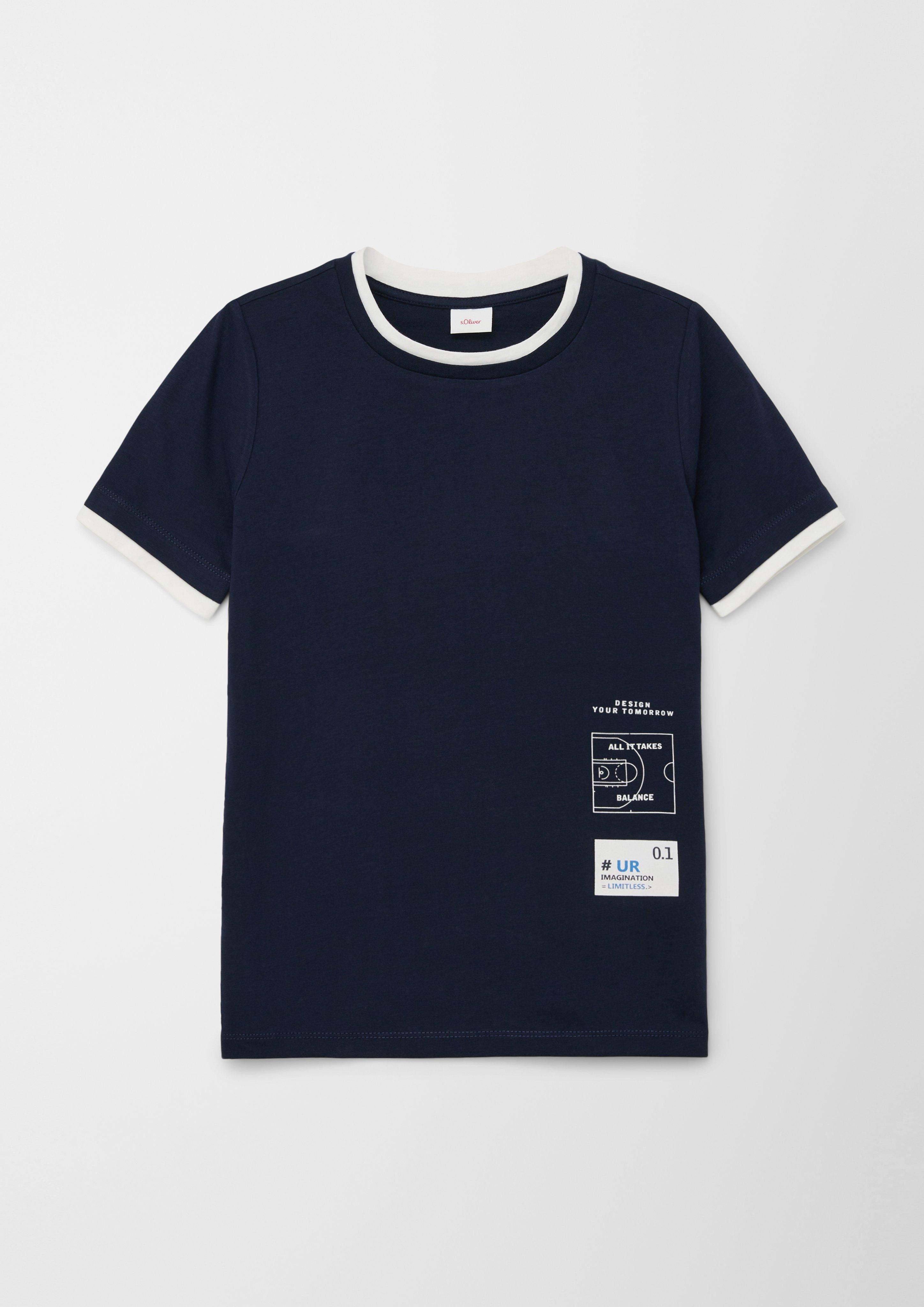 T-Shirt mit Kontrast-Details  2128193-5952