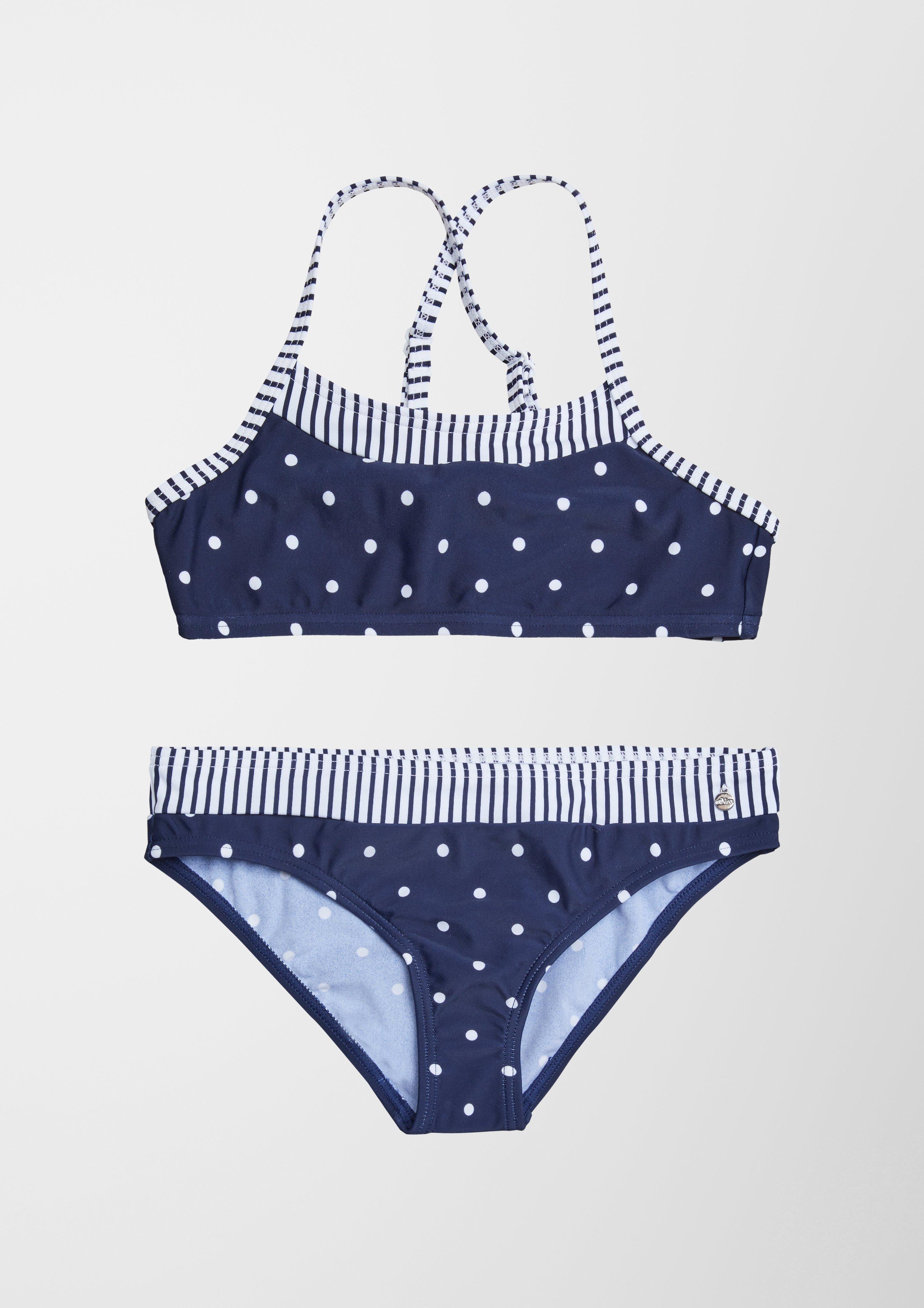 Bustier-Bikini mit Pünktchendruck  6007126-5870