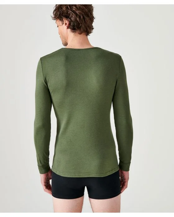 Tee-shirt col rond, maille interlock Thermolactyl