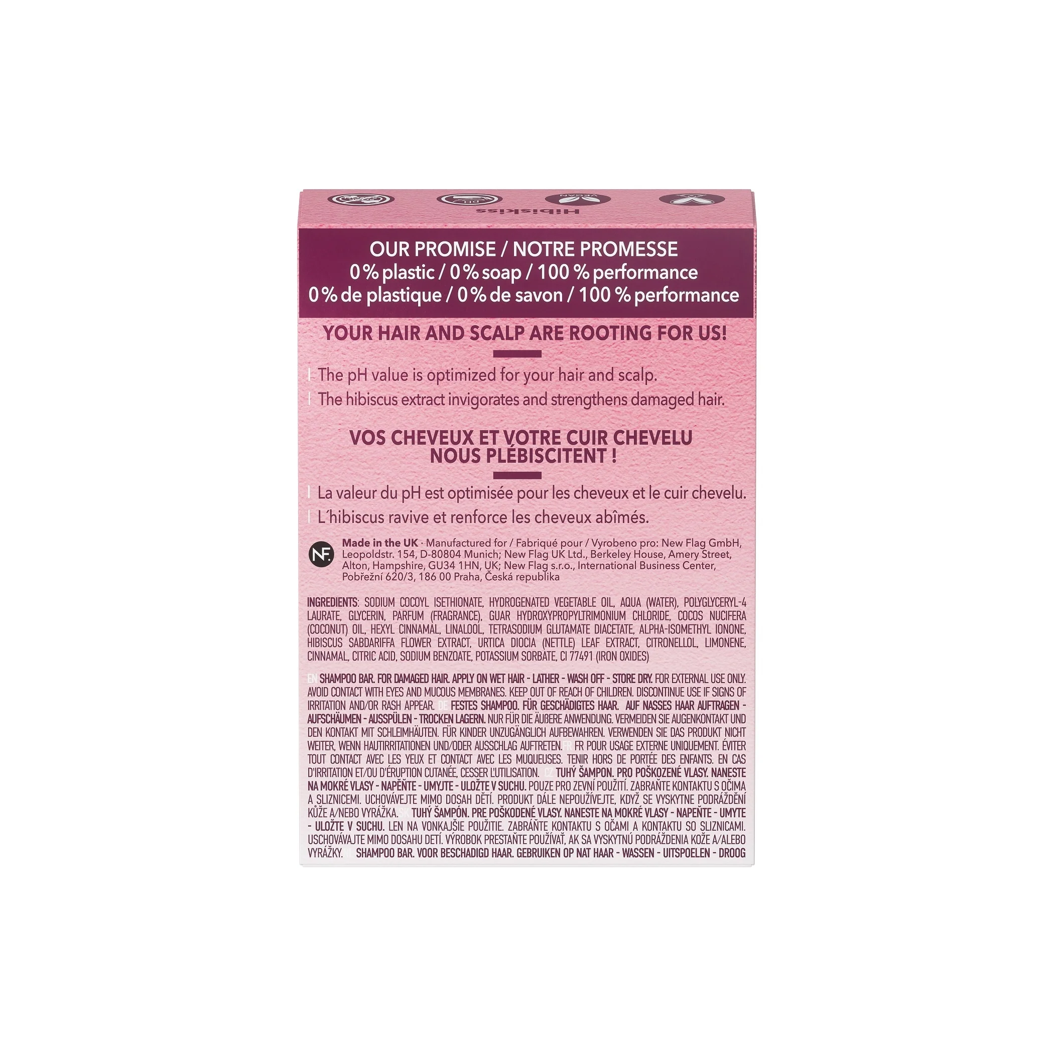 Hibiskiss Solid Shampoo - Reparerende sjampo, styrkende sjampo