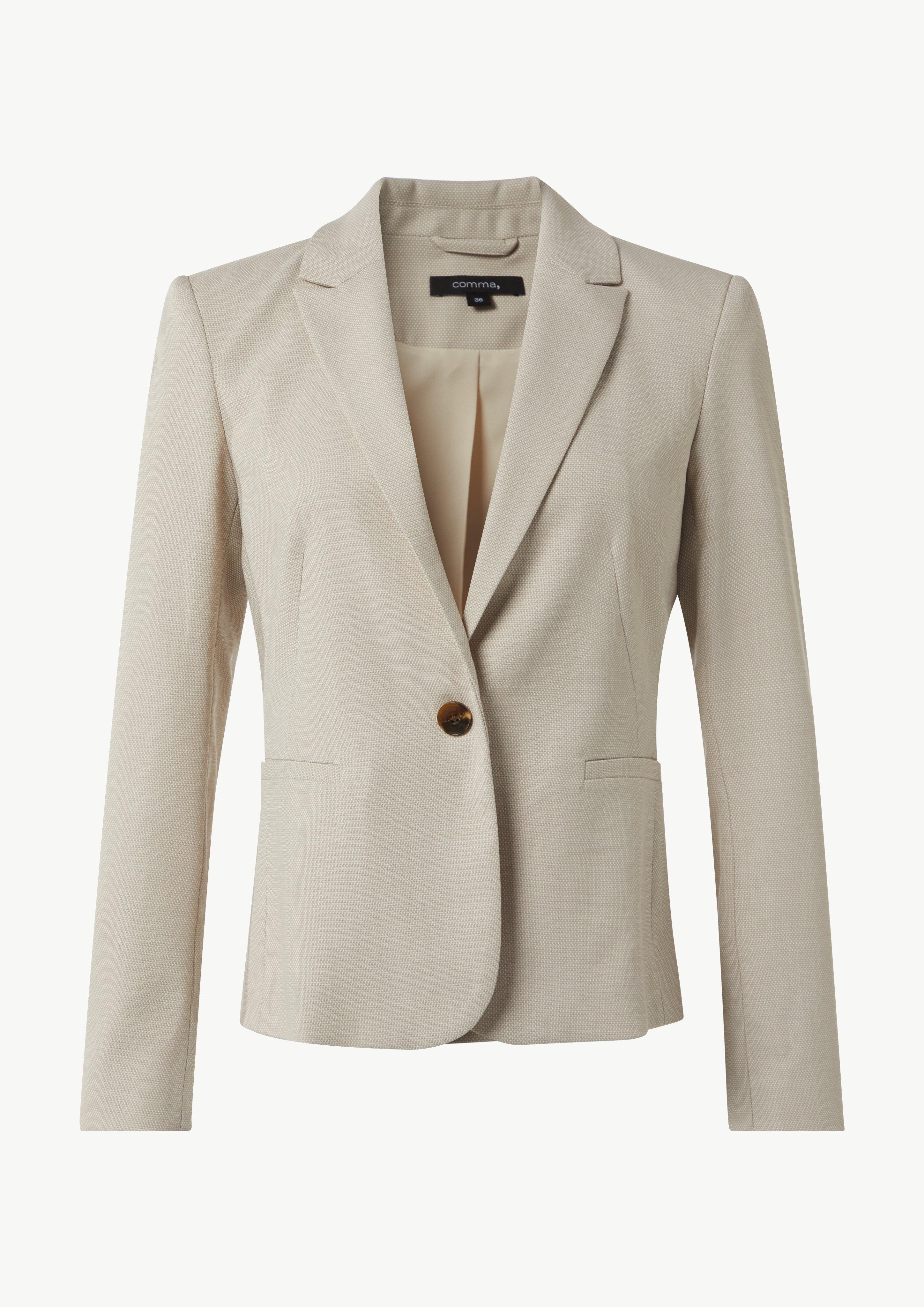 Blazer mit Musterstruktur - sandfarben