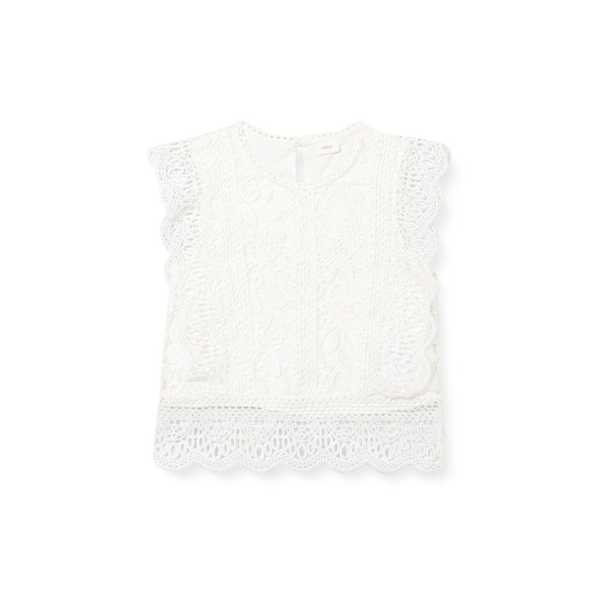 s.Oliver Blusenshirt weiß passform textil (1-tlg)