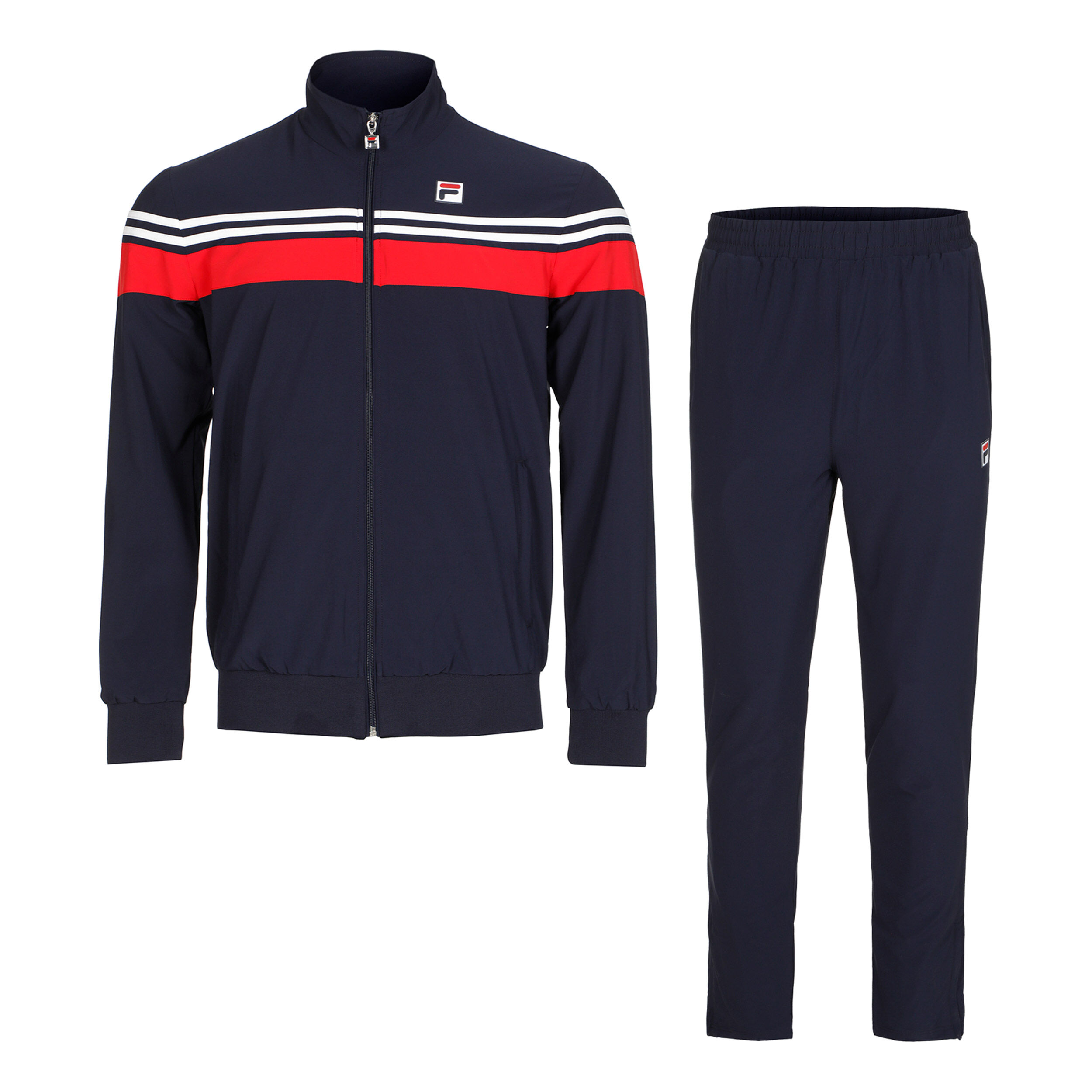 Bruno Trainingsanzug Herren - Dunkelblau, Rot