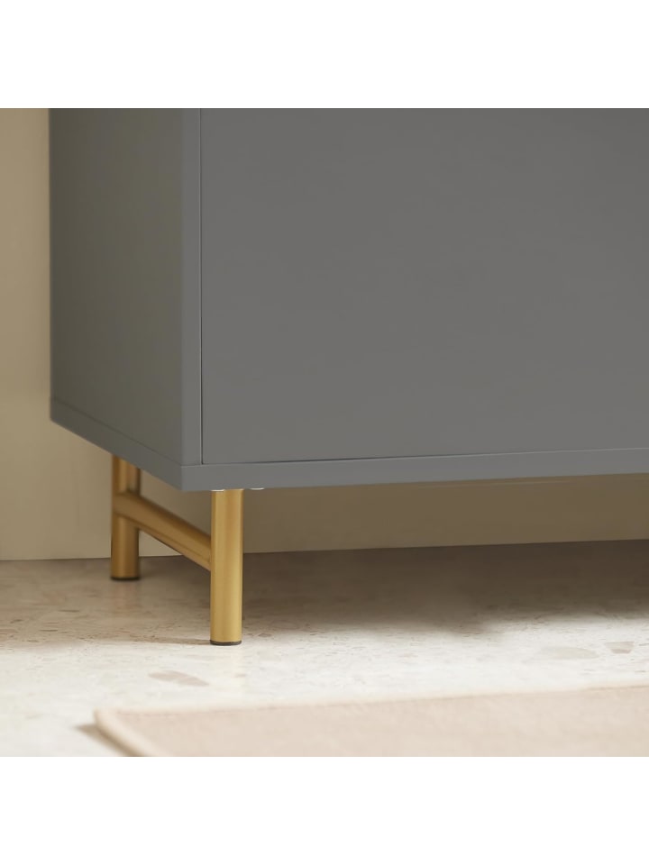 SoBuy Waschbeckenunterschrank in Hellgrau - (B)75 x (H)65 x (T)35cm günstig kaufen onesize