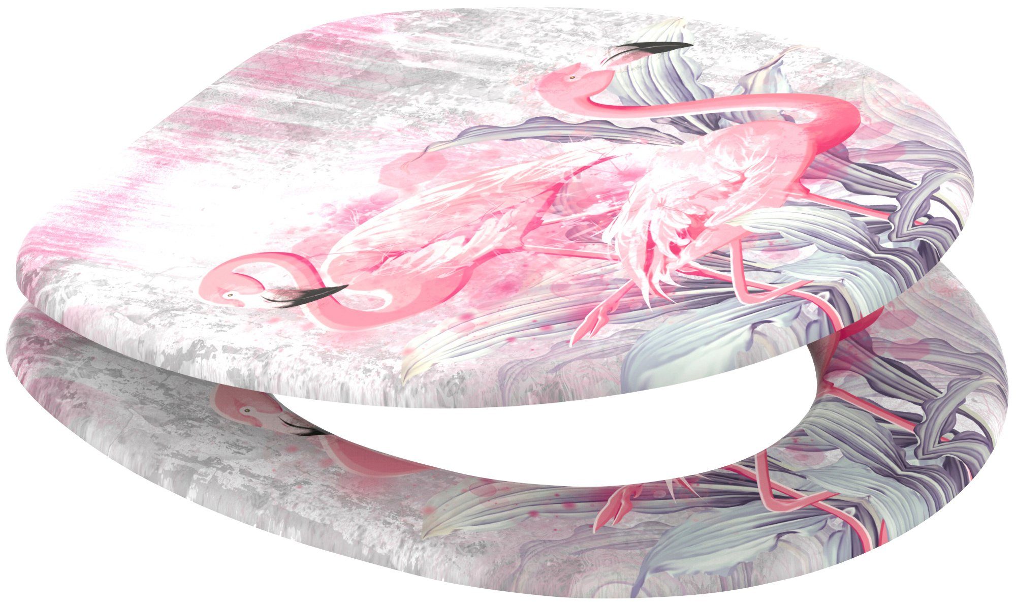 Sanilo WC-Sitz Flamingo, mit Absenkautomatik, BxL: 37,7 x 42,0 - 47,0 cm