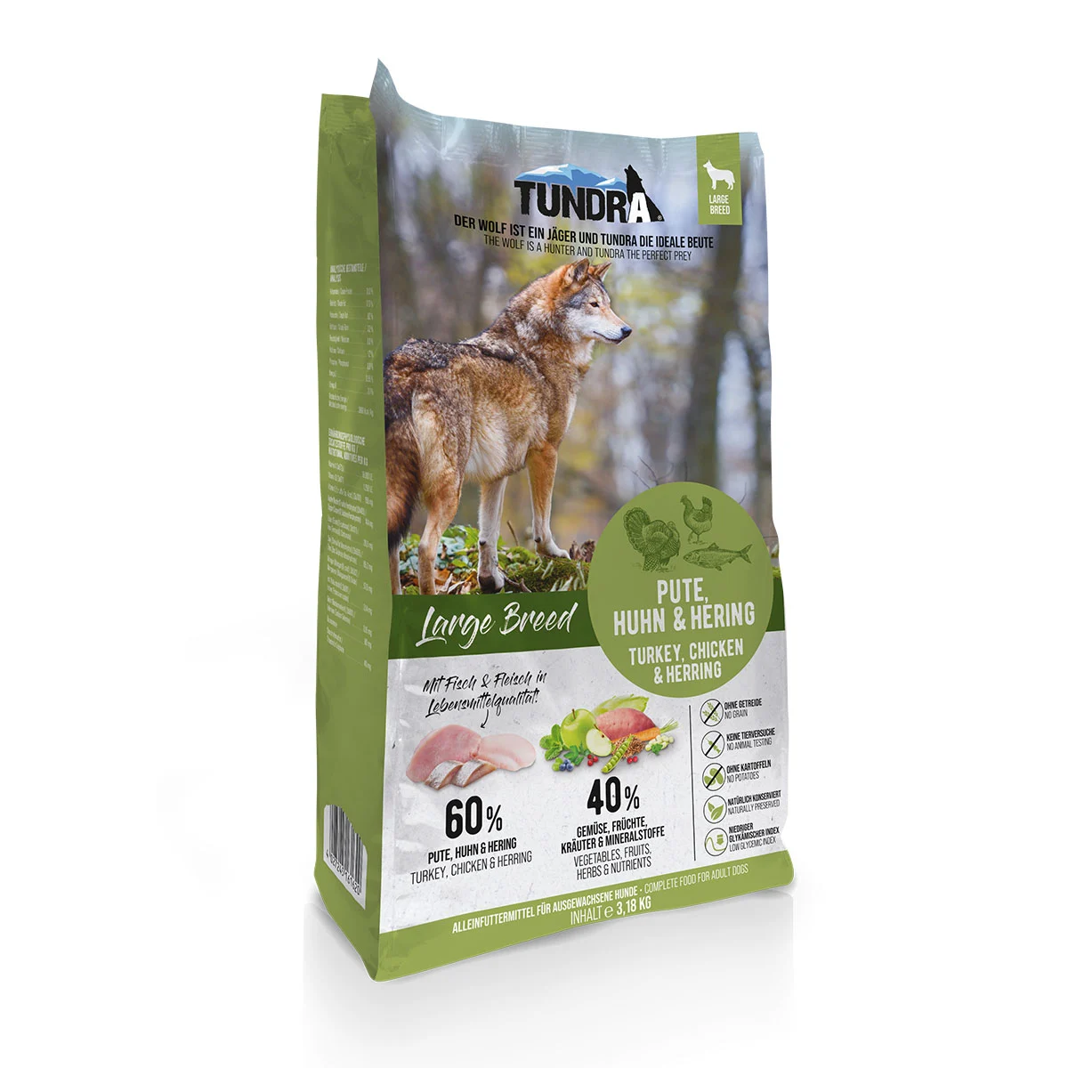Tundra Dog Large Breed Pute, Huhn & Hering kaufen bei ZooRoyal