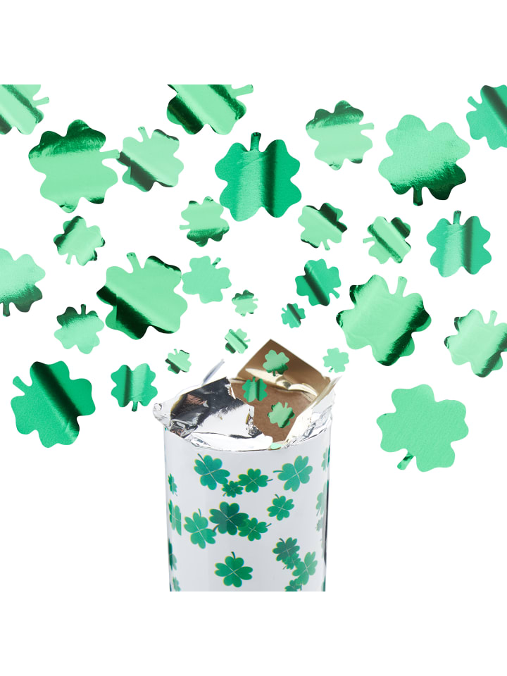 relaxdays Party Popper Kleeblatt in Grün - 40 cm günstig kaufen onesize