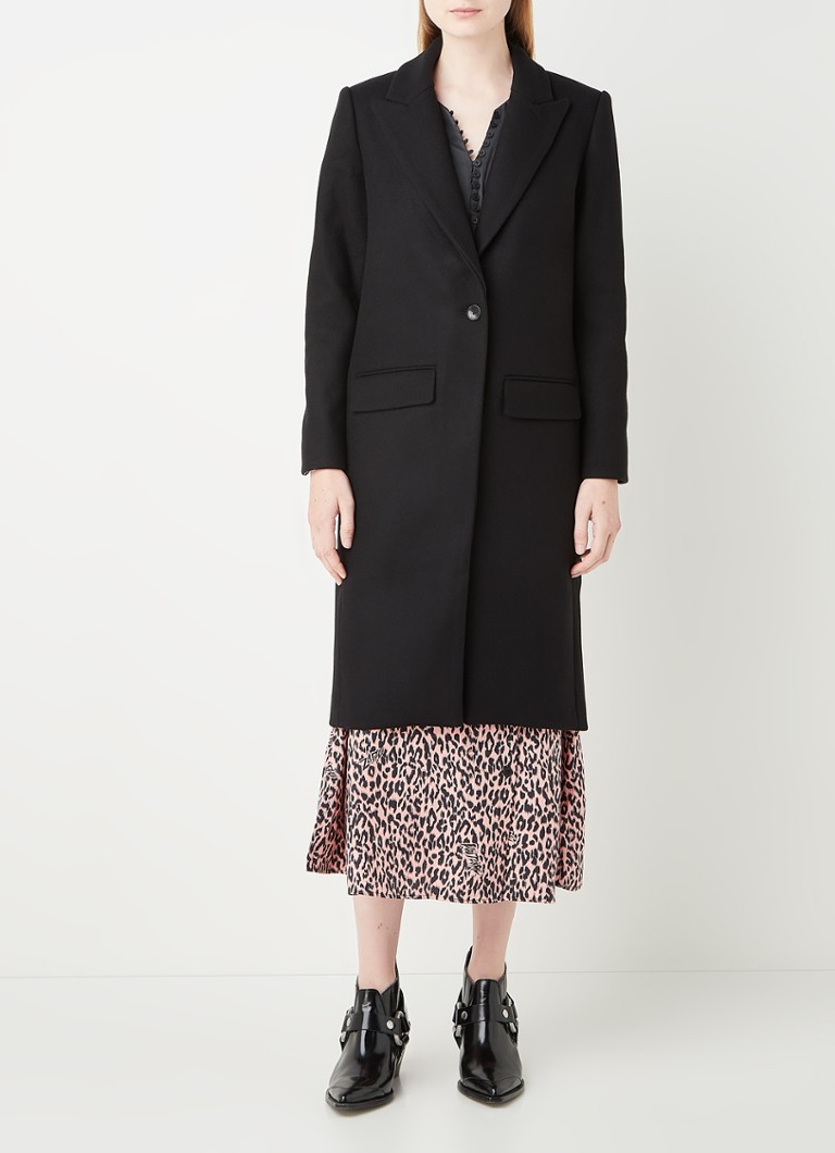 Zadig&Voltaire Monarque coat in wool blend with flap pockets