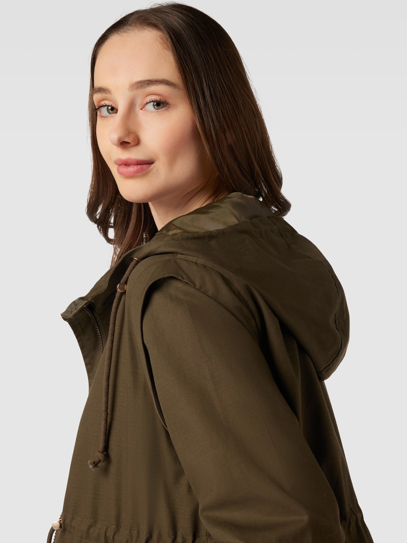 Umstands-Parka mit seitlichen Eingrifftaschen Modell 'Mila' in olivgrün
