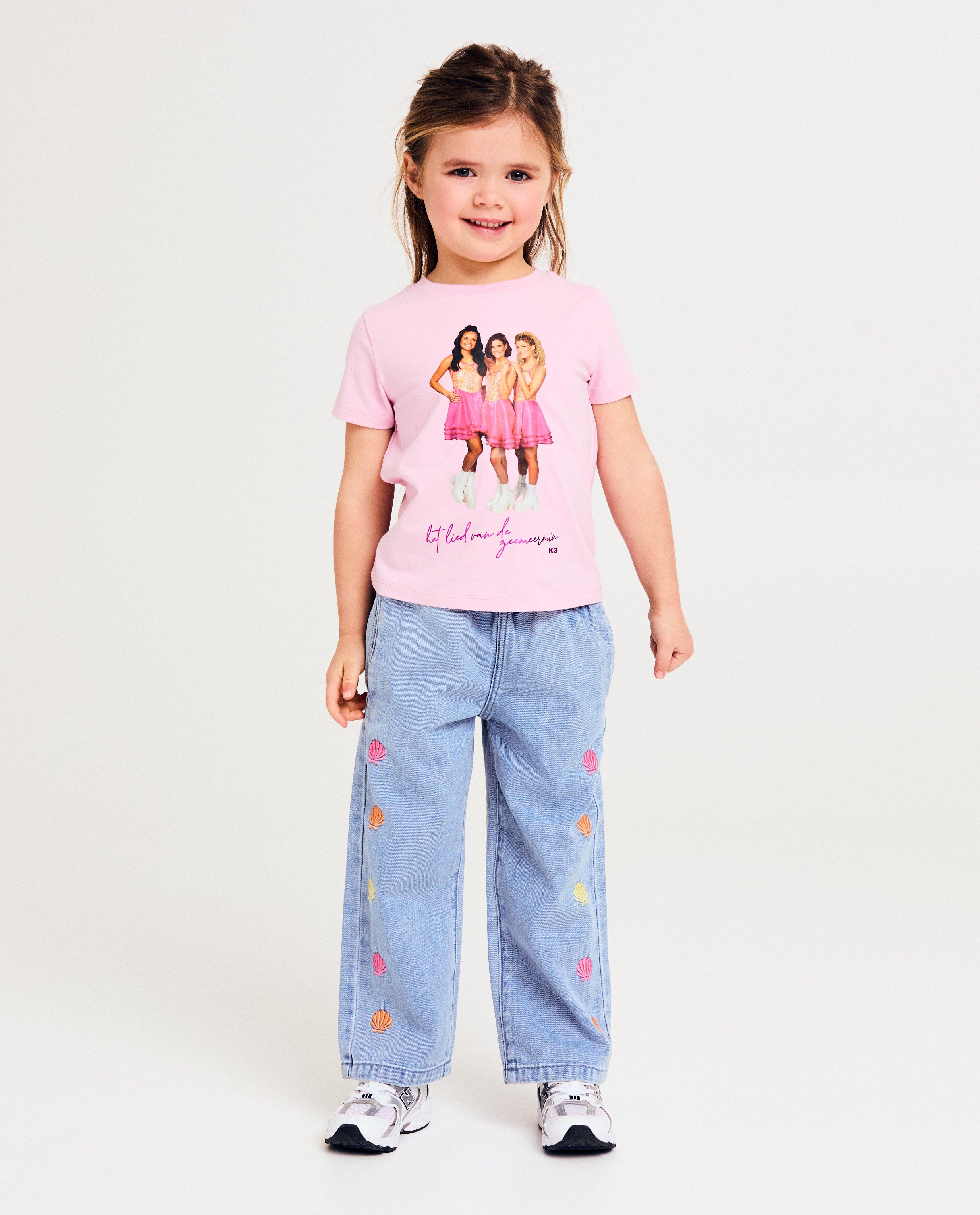 Tricou K3 cu imprimeu foto K3 roz deschis