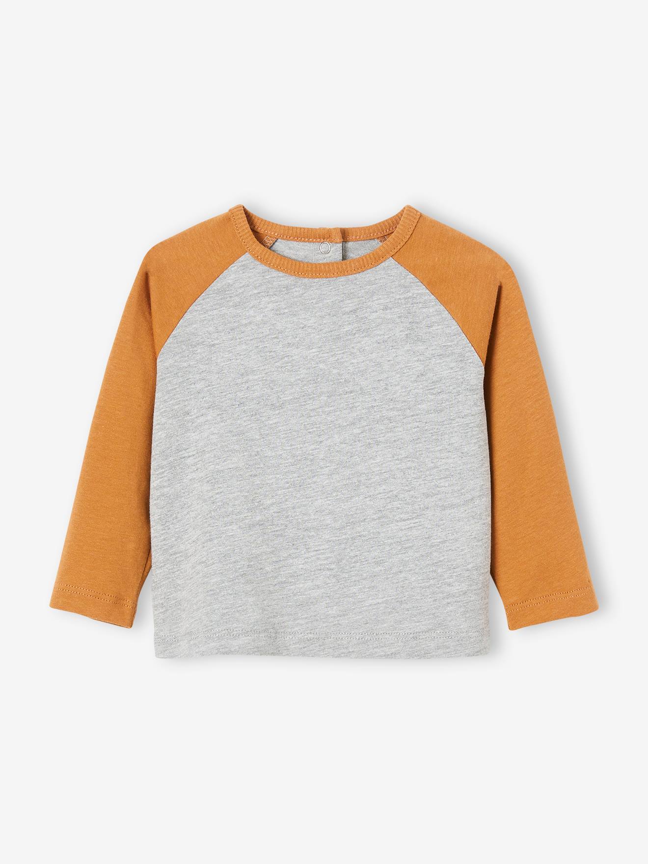 Ensemble 3 pièces bébé salopette, T-shirt et bandana kaki