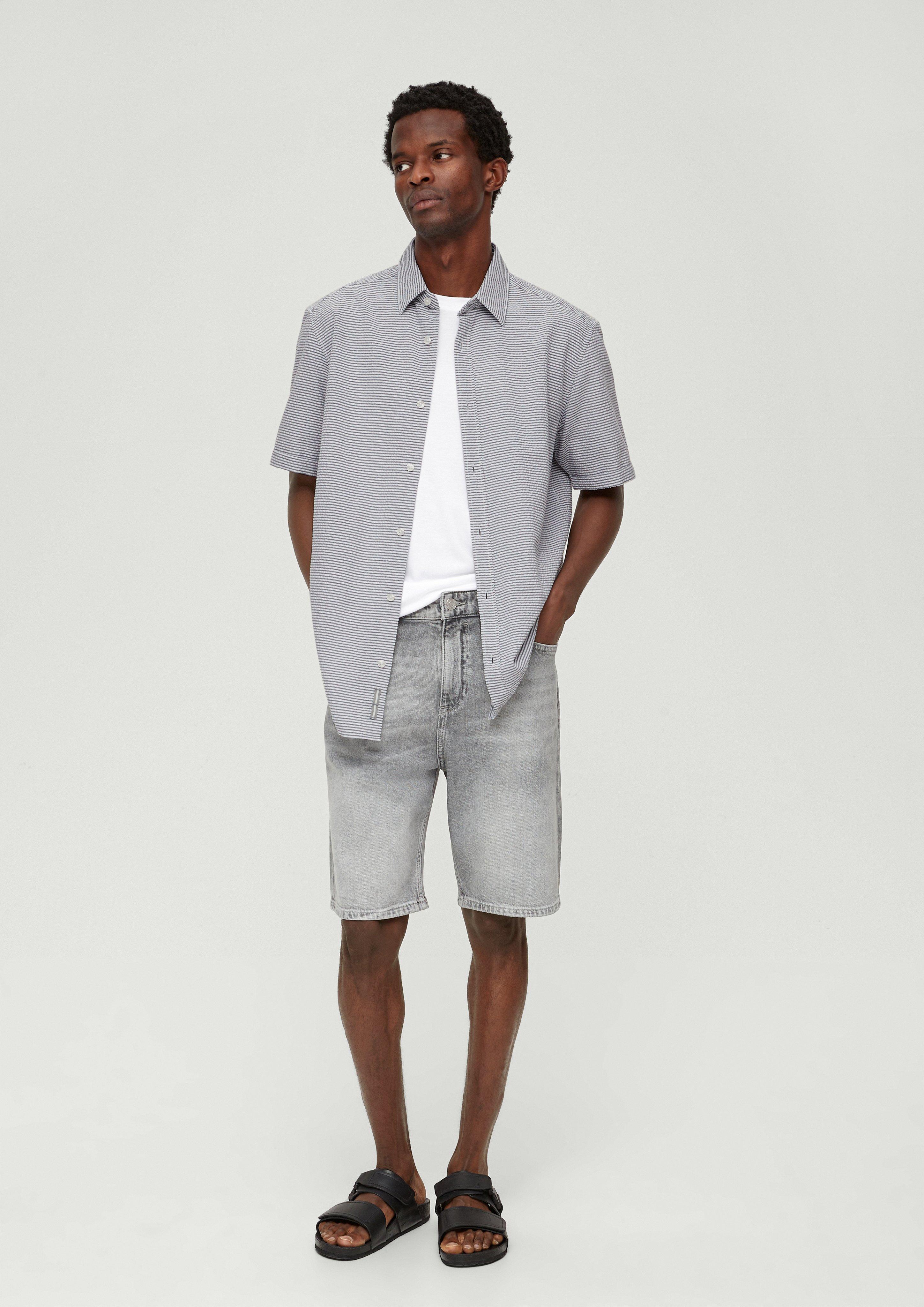Regular: Kurzarmhemd im Streifendesign  2131012-59G4