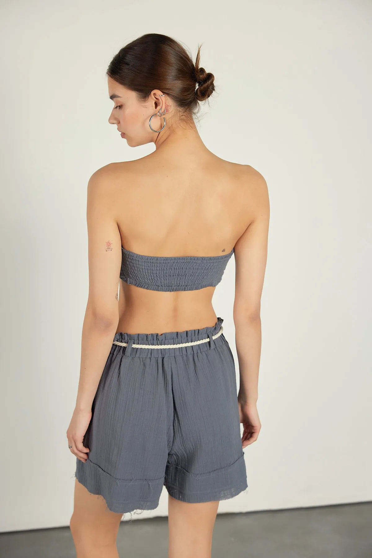 VATKALI  Musselin-Bustier geräuchert