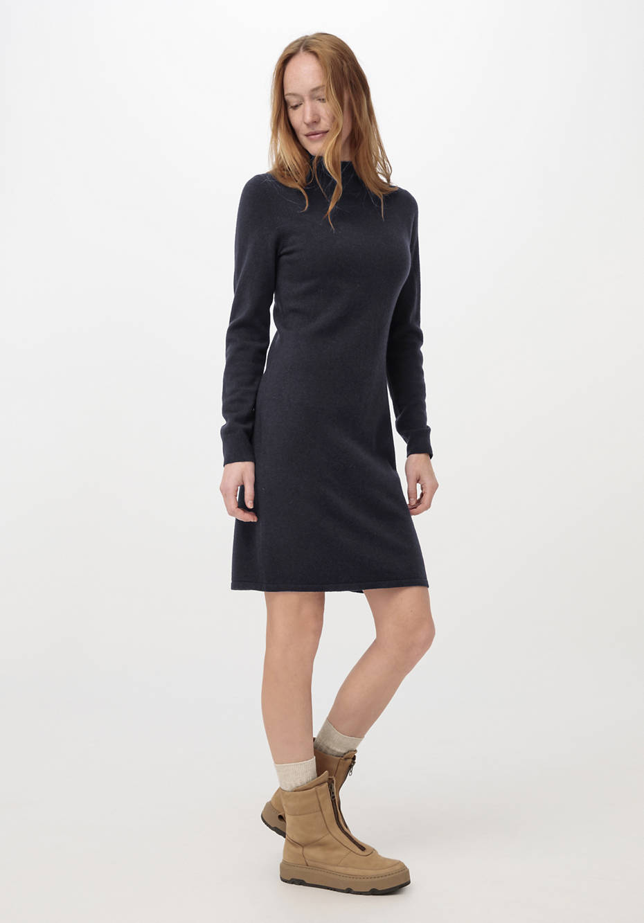 Strickkleid aus Bio-Merinowolle mit Kaschmir