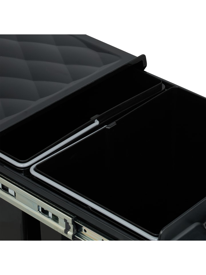 relaxdays Einbaumülleimer in Schwarz - 2x 20 l günstig kaufen onesize