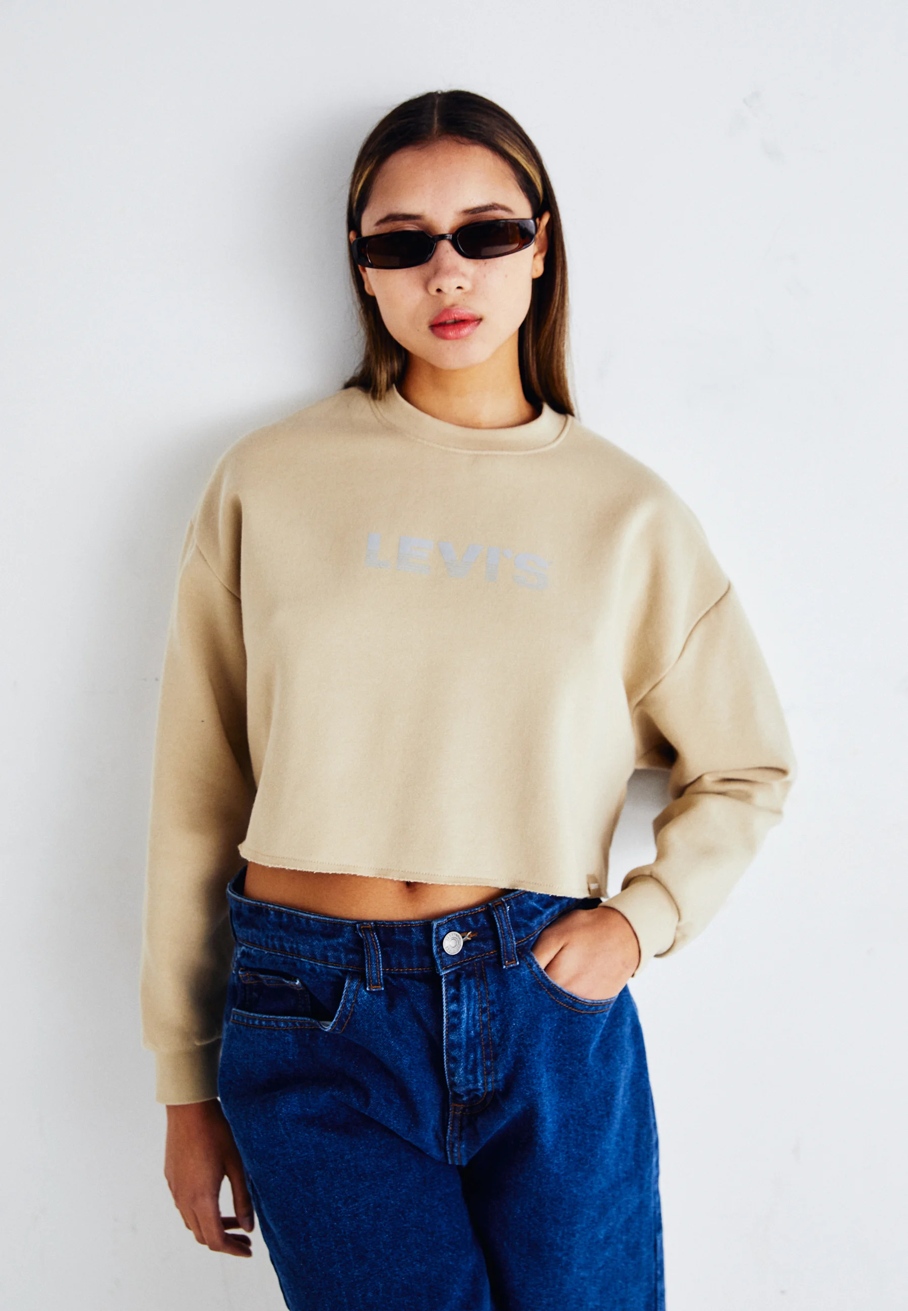 Levi's® HAILIE RAW CUT CREW - Sudadera