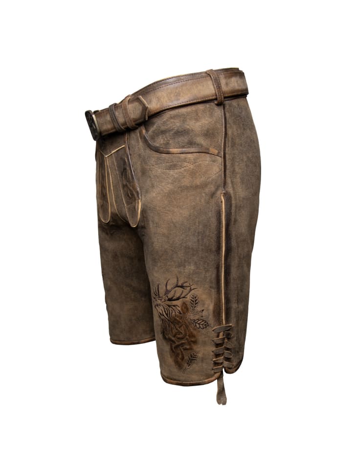 Spieth & Wensky Lederhose Marc in braun günstig kaufen