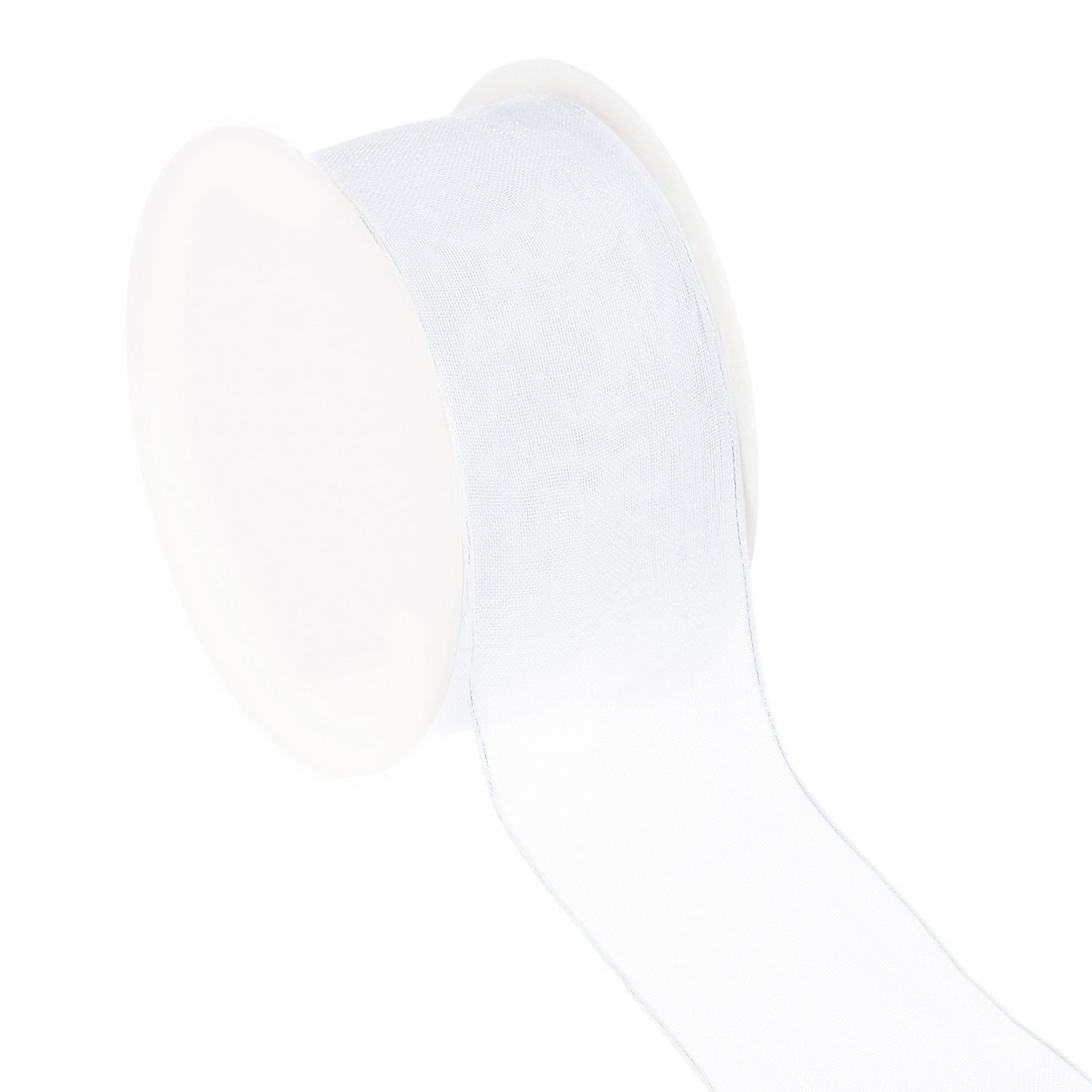 Chiffonband, weiß, 40 mm, 10 m