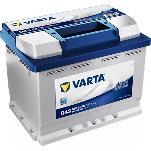 VARTA Blue Dynamic 5601270543132 Autobatterien, D43, 12 V, 60 Ah, 540 A