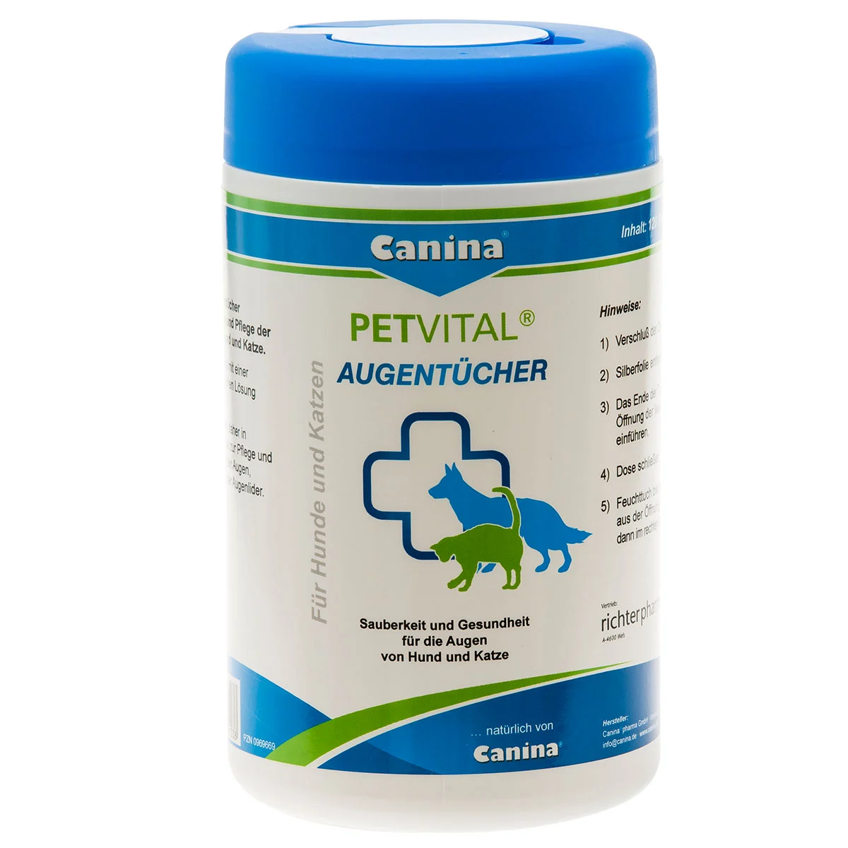 Canina PETVITAL Augentücher 120 Stück günstig kaufen bei ZooRoyal