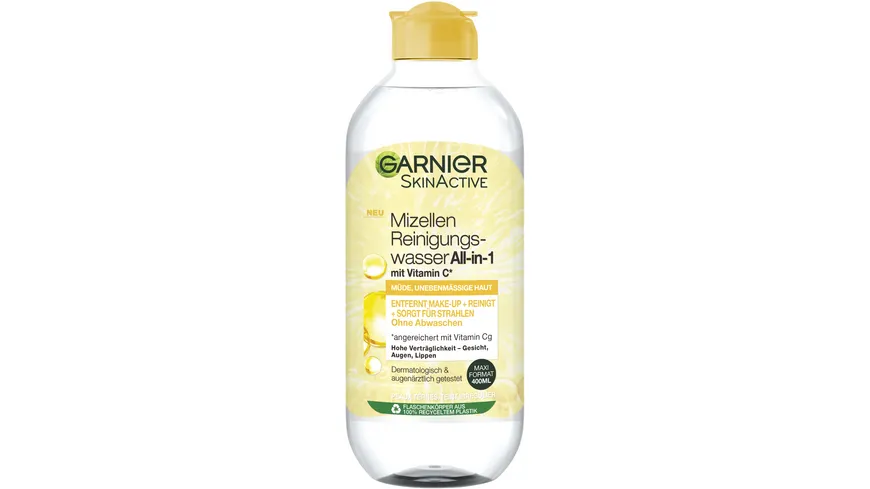 Garnier Skin Active Mizellen Reinigungswasser Vitamin C für müde Haut 400 ml