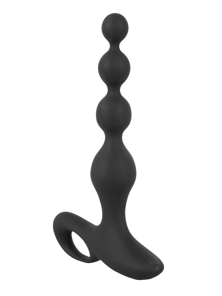 Black Velvets Analvibrator Rechargeable anal beads in schwarz günstig kaufen 20 cm