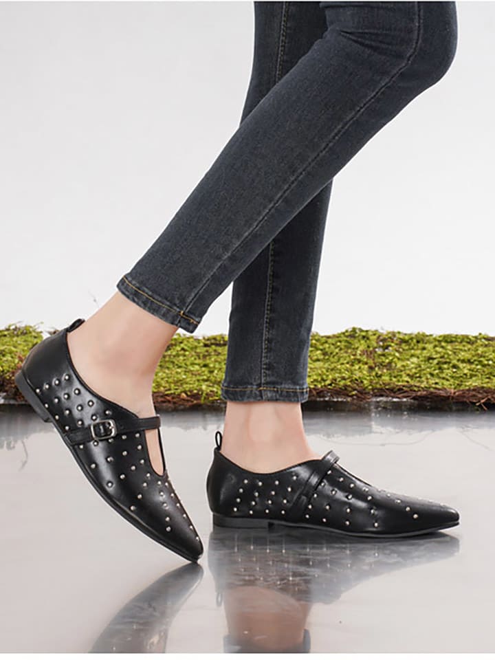 C'M Spangenballerinas in Schwarz günstig kaufen
