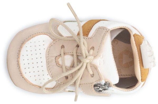Easy Peasy ~ My Pre Basket Schnür Lauflerner ~ Beige/Weiß