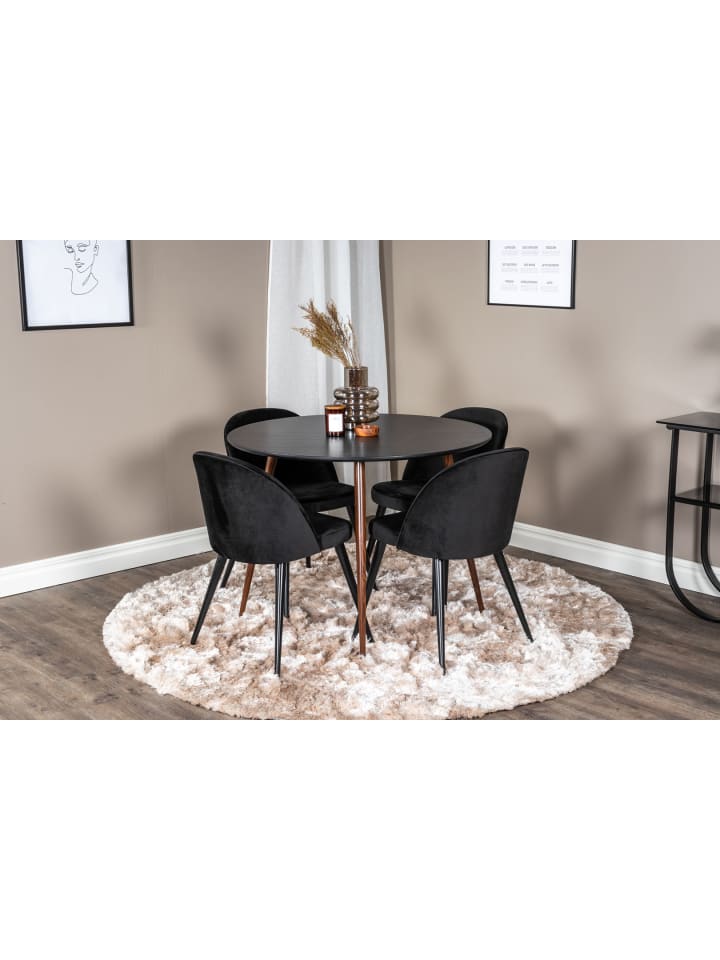 ebuy24 Essgruppe Plaza 19 (5-teilig) Schwarz 100 x 100 cm günstig kaufen onesize