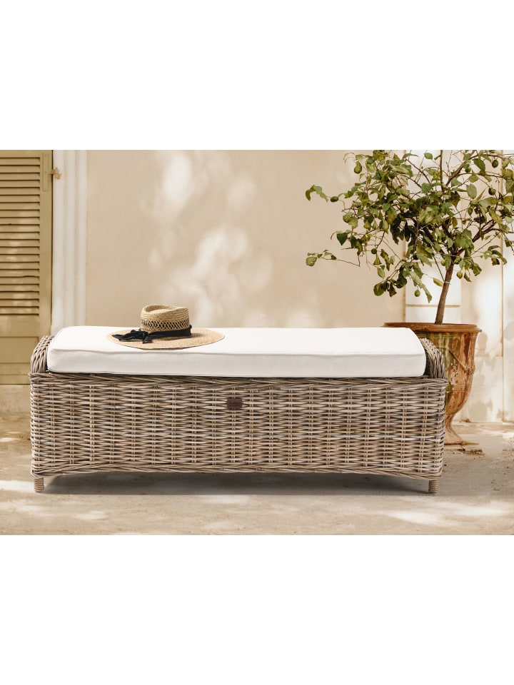 Beliani Gartenbank SUSUA in /Weiß - (W) 140 x (H) 49 x (L) 47 cm günstig kaufen onesize