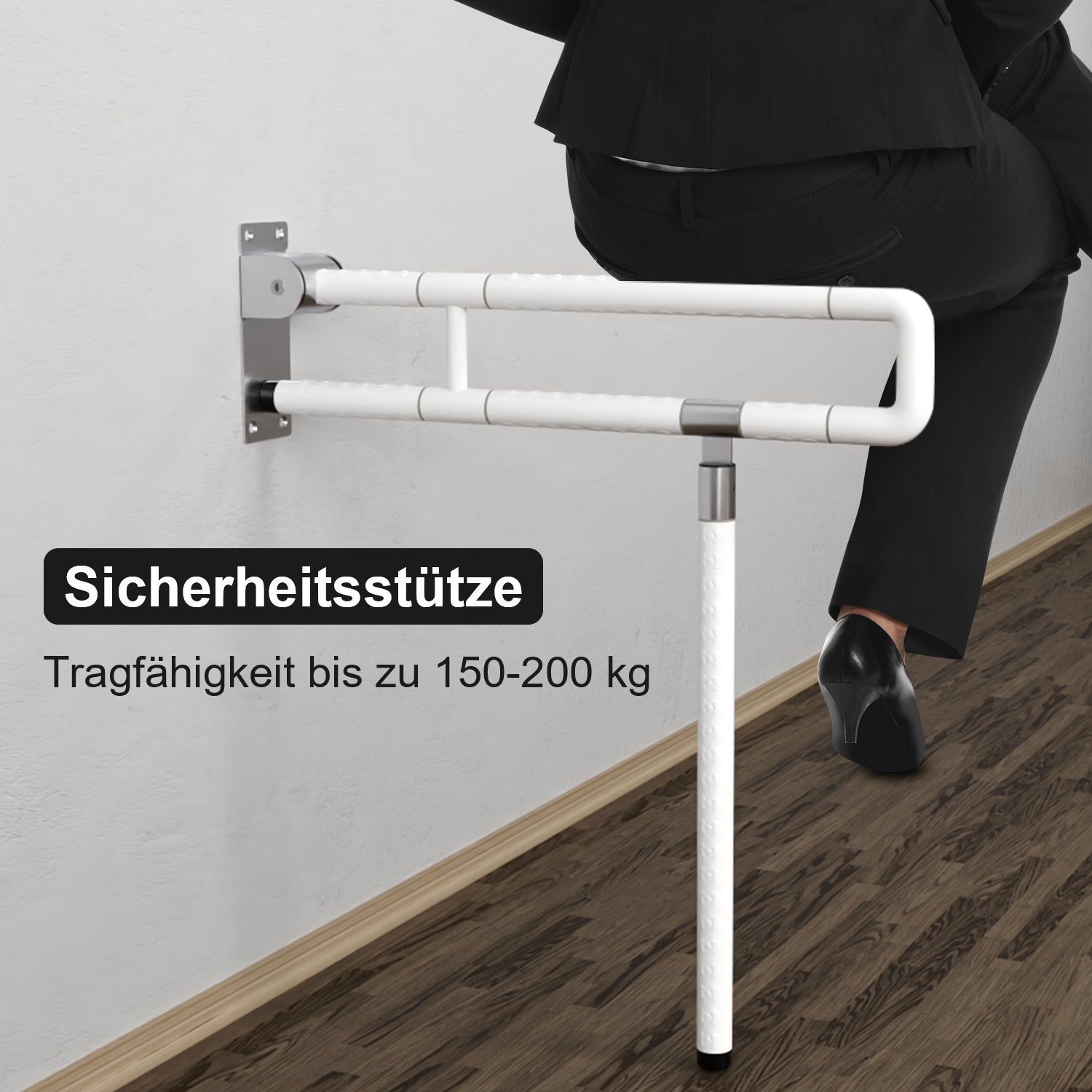 TolleTour Haltegriff WC Stützgriff Toilette Aufstehhilfe Wandmontage Klappgriff Handgriff