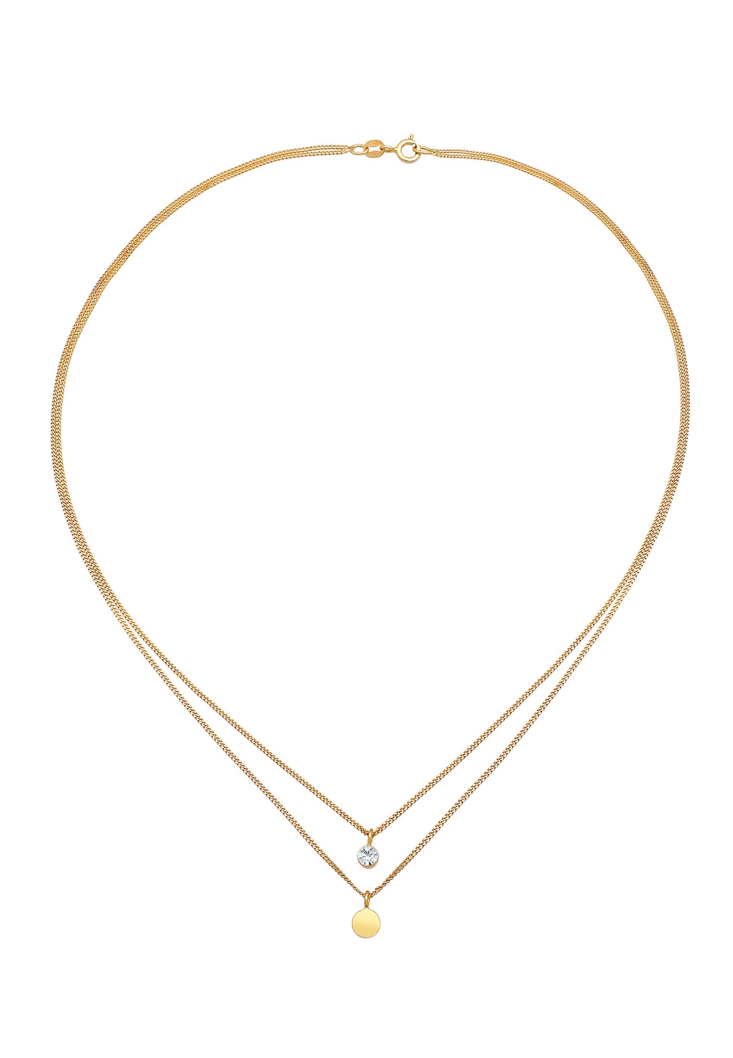 Pannolino Elli da donna, modello basic con piattino e cristalli in argento sterling 925.