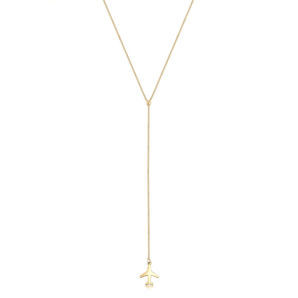 Elli Elli Collier Femme  Y Look Pendentif Avion - (925/1000) Argent collier