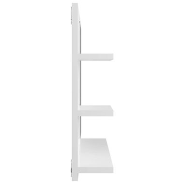 vidaXL Badezimmerspiegelschrank Badspiegel Hochglanz-Weiß 60x10,5x45 cm Holzwerkstoff (1-St)