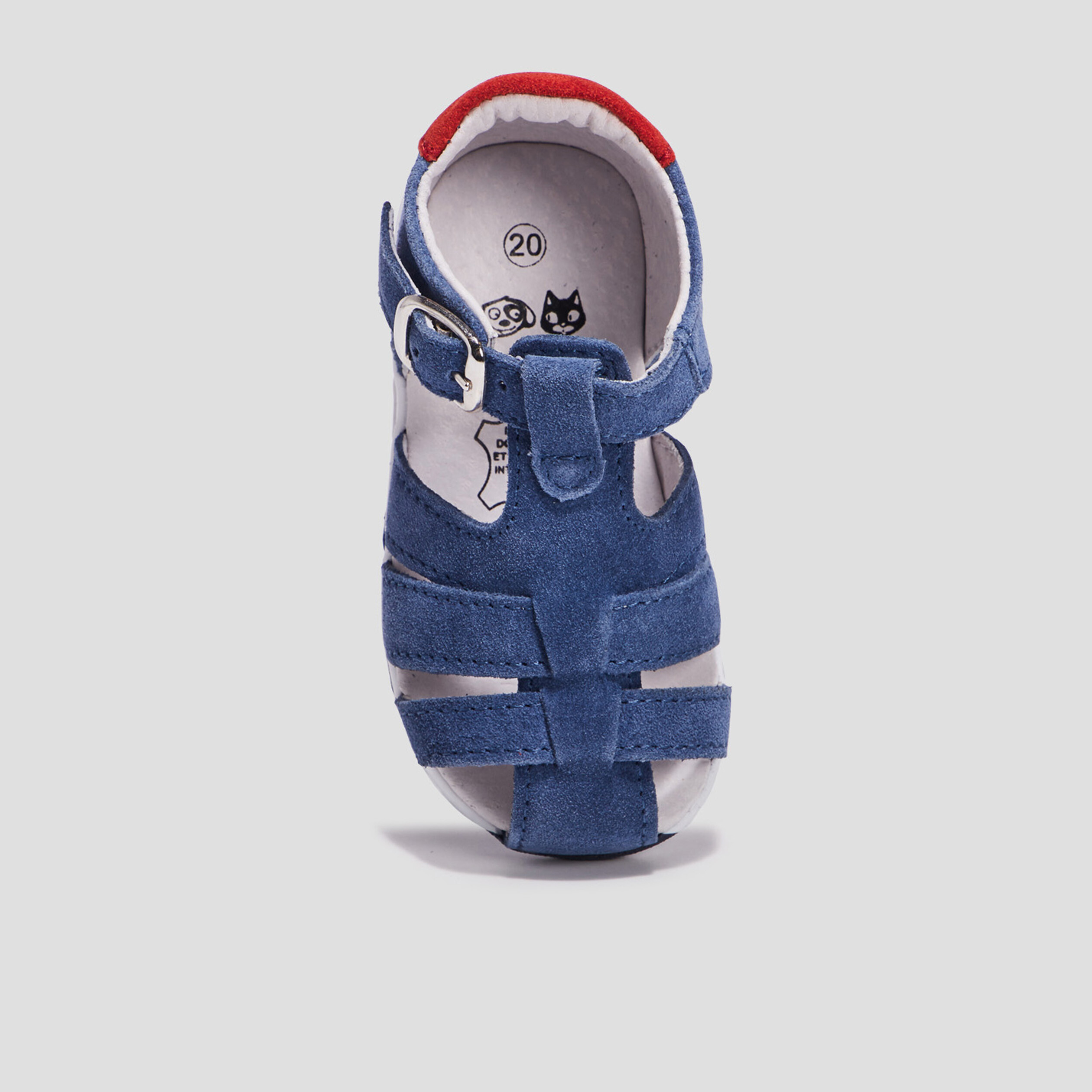Sandales en cuir bleu bébé garçon | La Halle