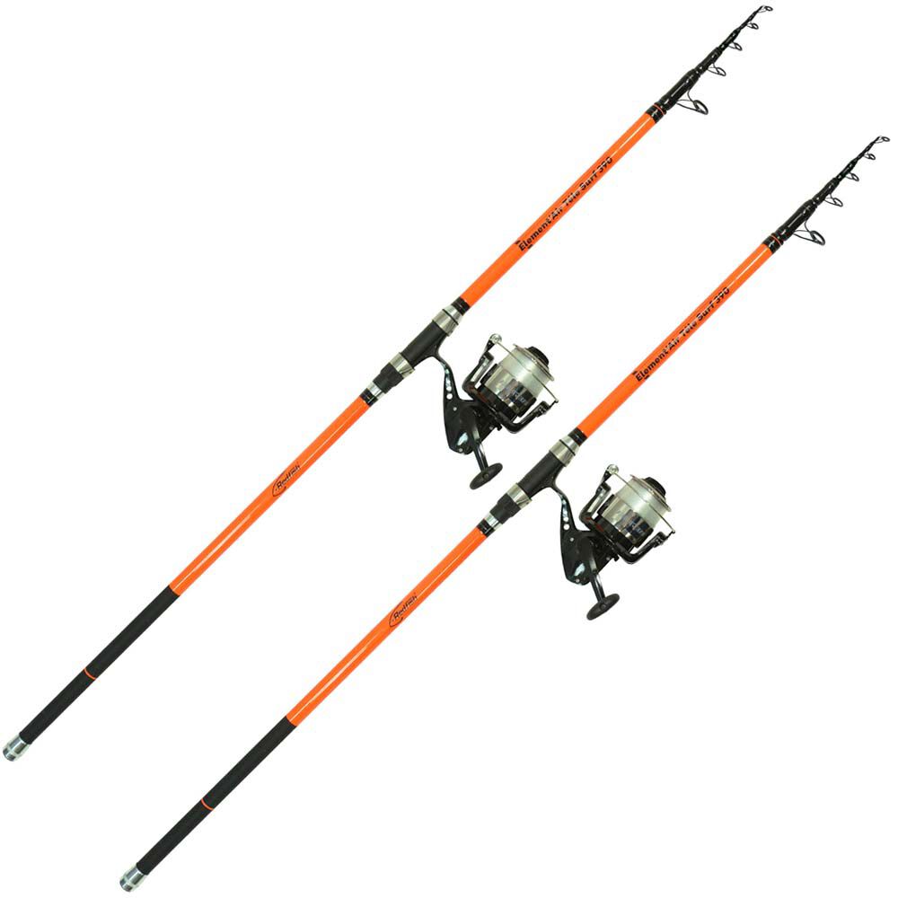 Redfish telescopic surf fishing pack: 2 rods + 2 reels + line