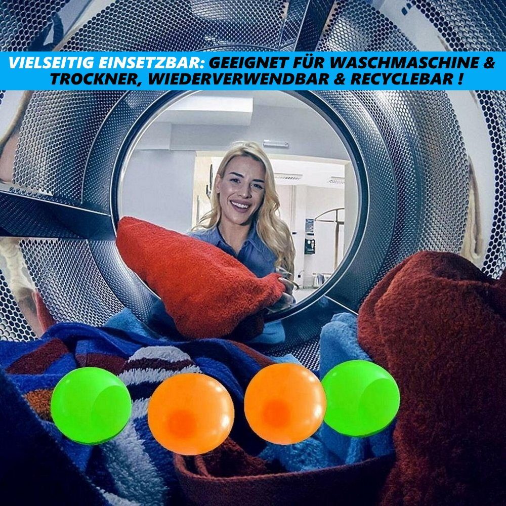 MAVURA Wäschekugel HaarMagnets Magischer Tierhaarentferner Waschmaschine Tierhaare (Fussel Bälle Fusselbälle Fusselpfote Katzenhaare), Hundehaare von Wäsche entfernen [4er Set]