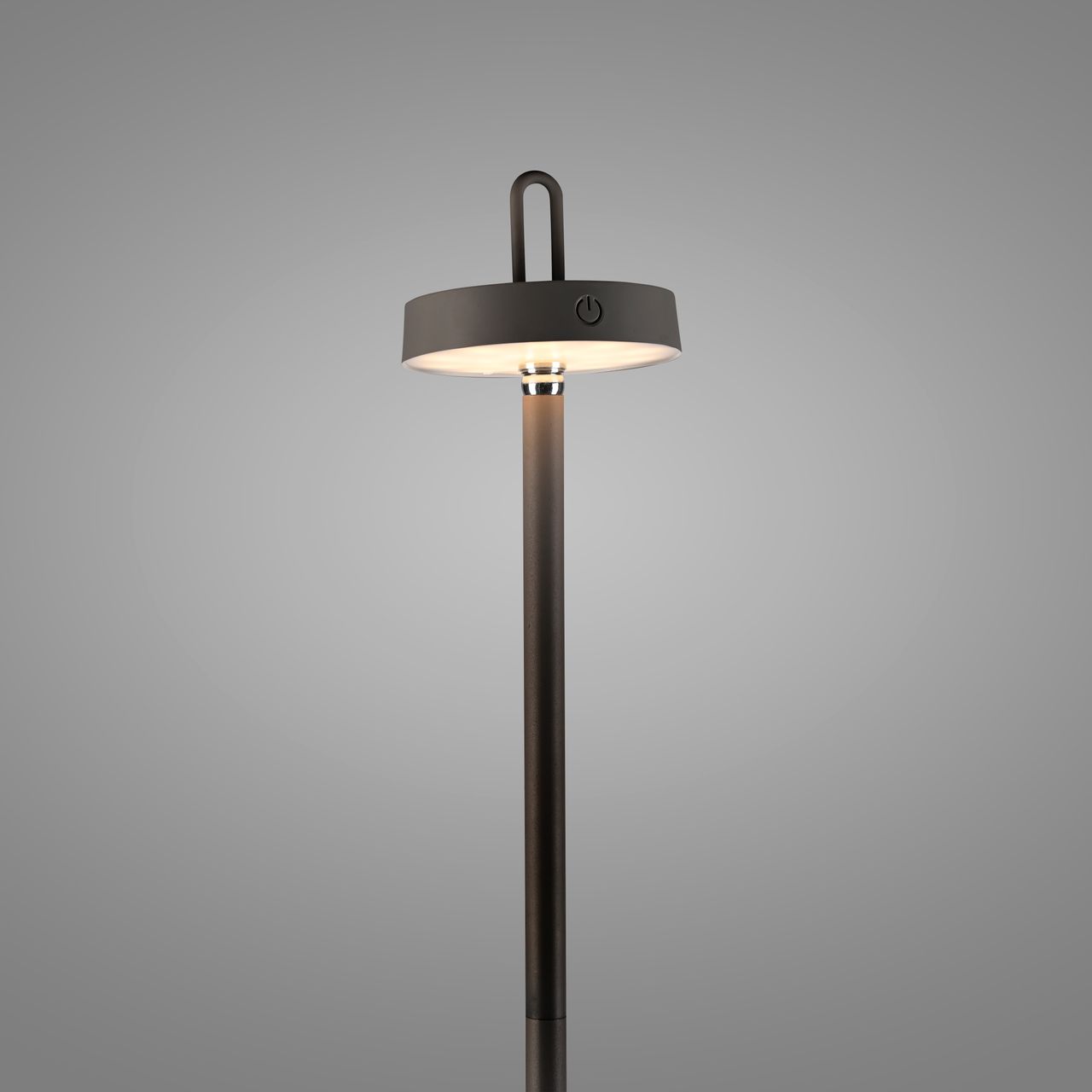 JUST LIGHT Akku Stehleuchte AMAG, 1x LED-Board/1,50Watt/2700Kelvin, IP44, Schwarz