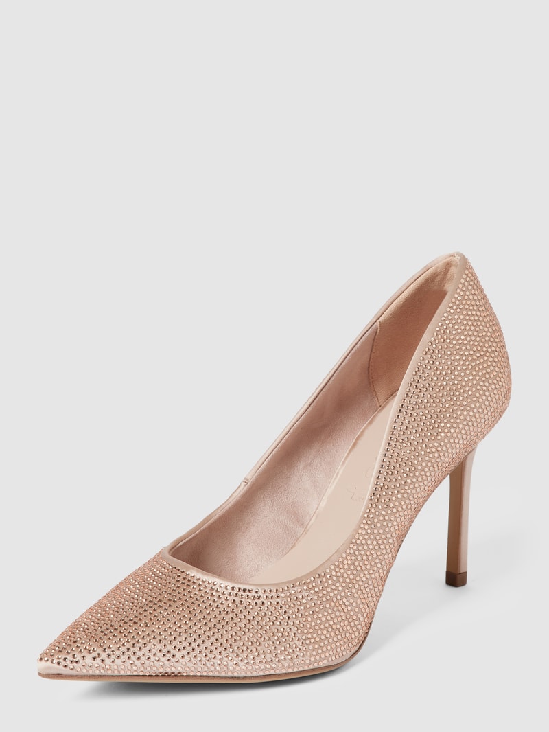 Pumps mit Zierbesatz in gold
