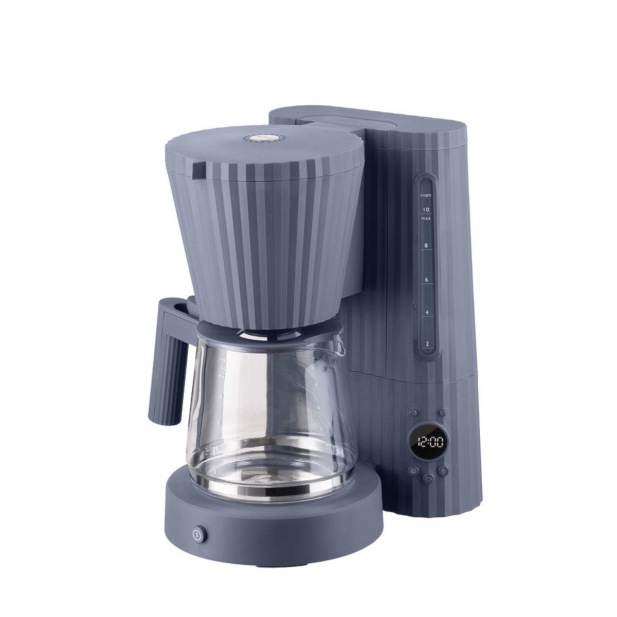 Alessi Filterkaffeemaschine Filterkaffeemaschine Plissé - Farbwahl, 1.50l Kaffeekanne, Kabellänge 1m, europäischer Stecker