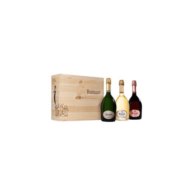 Ruinart, Caisse cave Urbaine, R Brut, Blanc de Blancs et Rosé