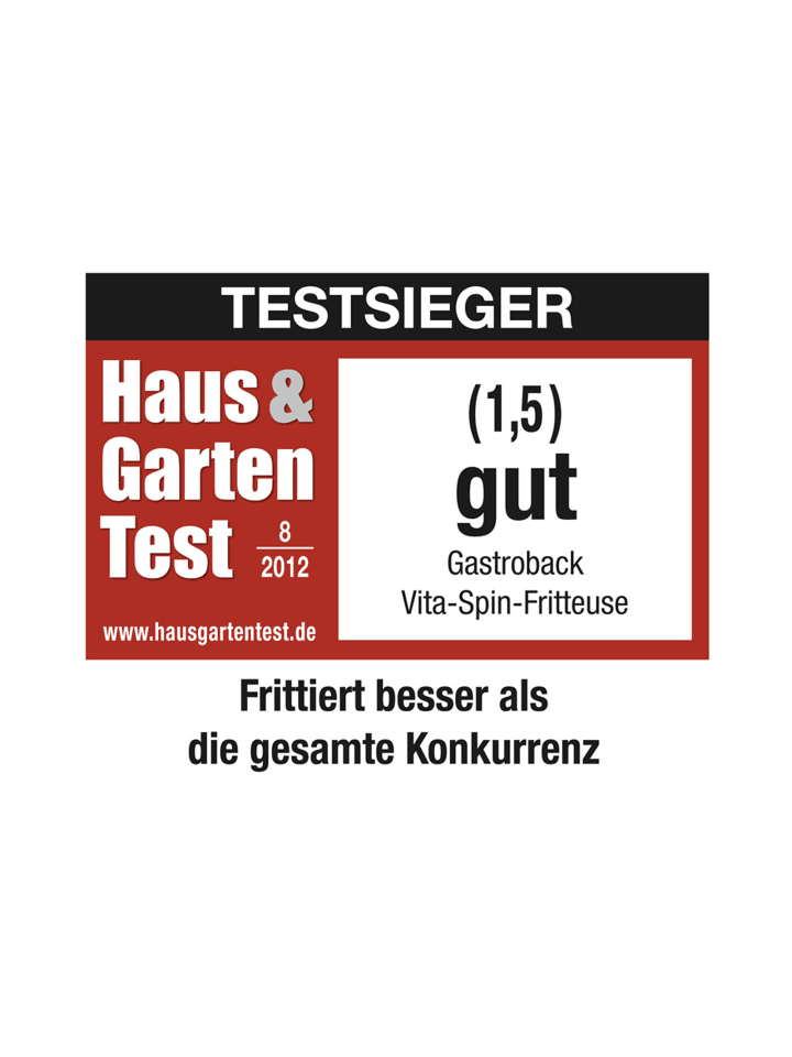 Gastroback 42580 Vita-Spin Fritteuse 2.5 l in Schwarz günstig kaufen onesize