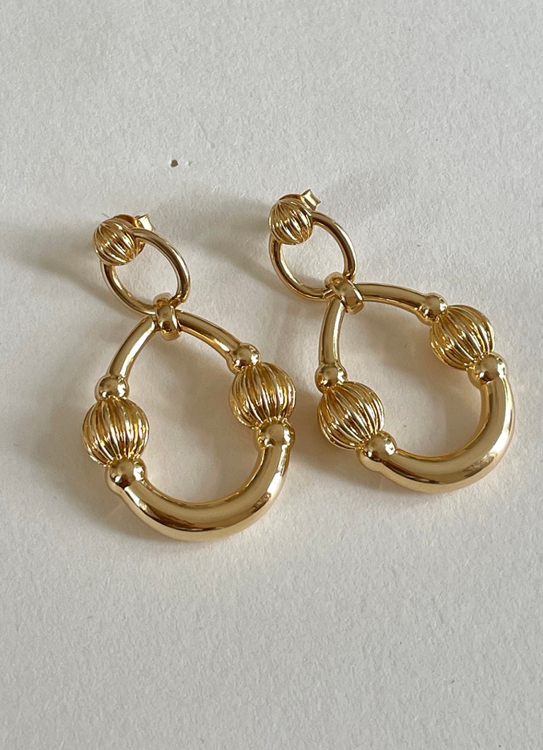 24Kae Gold plated stud earrings 424113Y