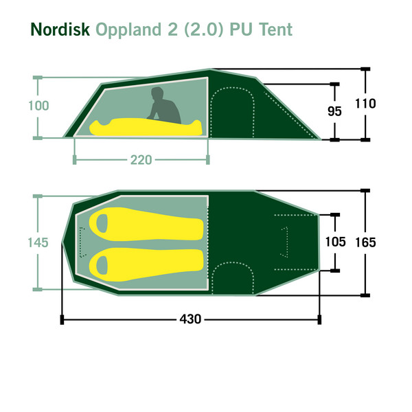 OPPLAND 2 (2.0) PU TENT - Tunnelzelt