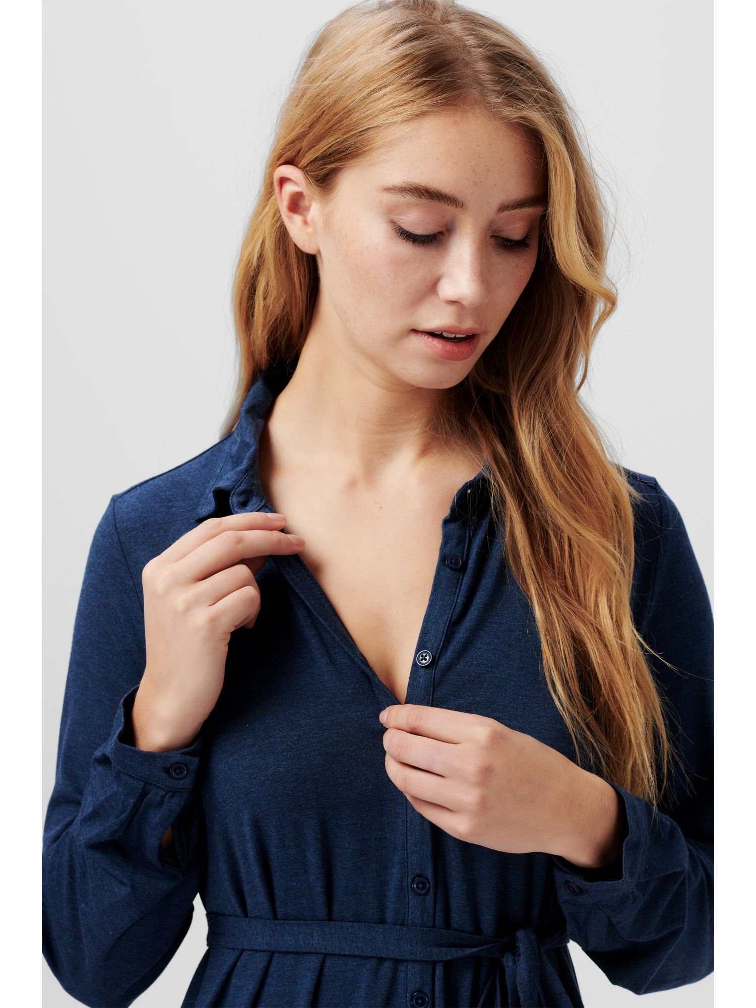 ESPRIT maternity Umstandskleid Jerseykleid mit Knöpfen auf der Vorderseite