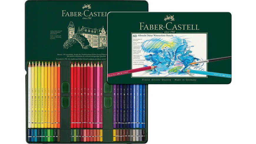 FABER-CASTELL Albrecht Dürer Aquarellstift 60er Blechetui