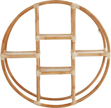 andas Deko-Wandregal Lundtoft, rund, aus Rattan, Ø 66cm