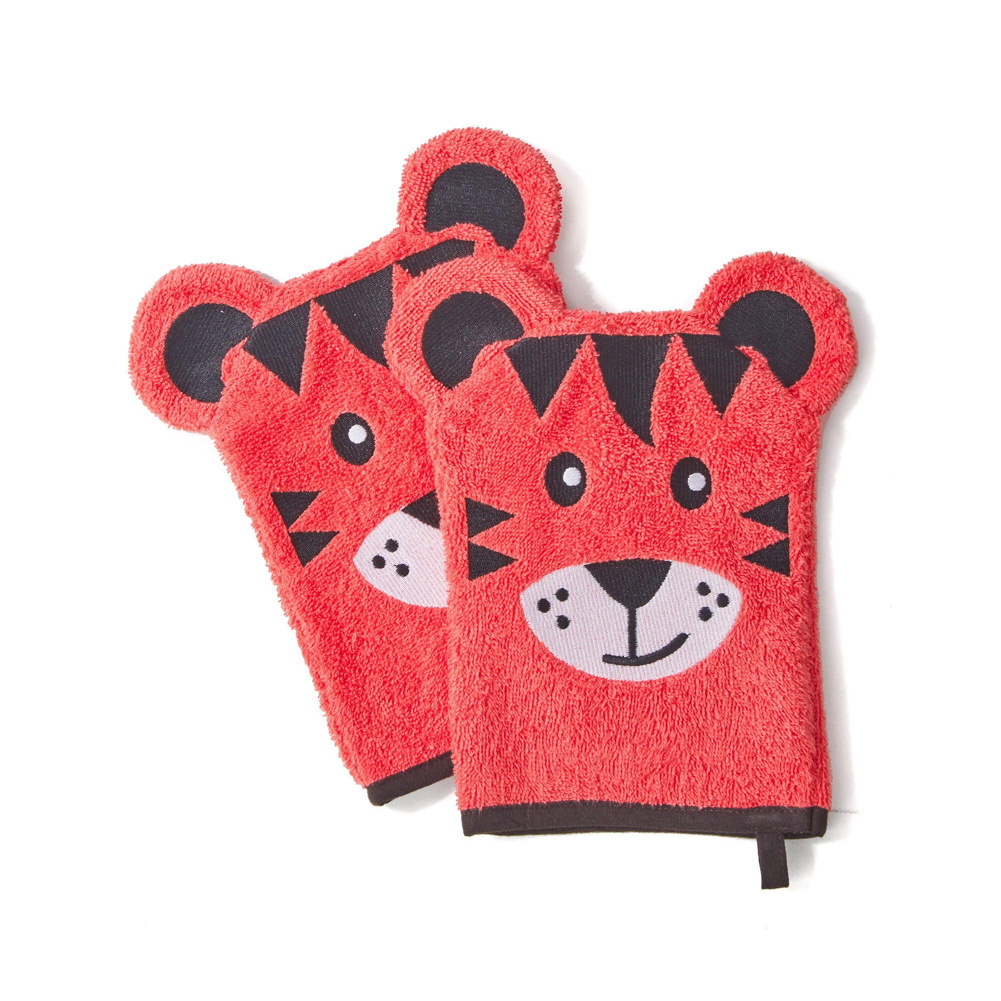Collection éponge enfant brodée tigre